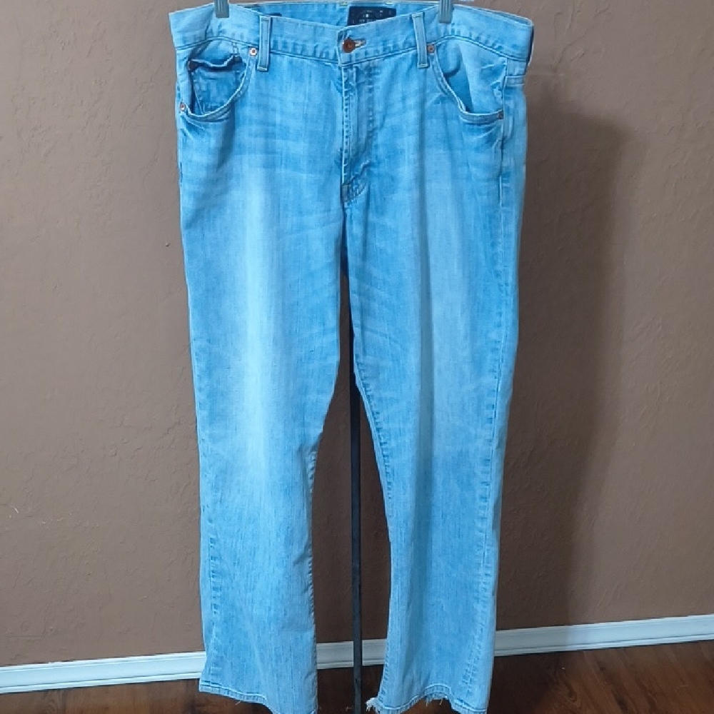 Lucky Brand Men's 455 Relaxed Boot Light Blue Jeans Size 36/32